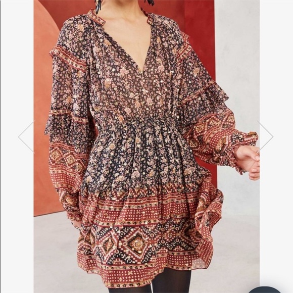 ULLA JOHNSON Erisa Mini Dress midnight Sz XS/2 - Picture 1 of 8
